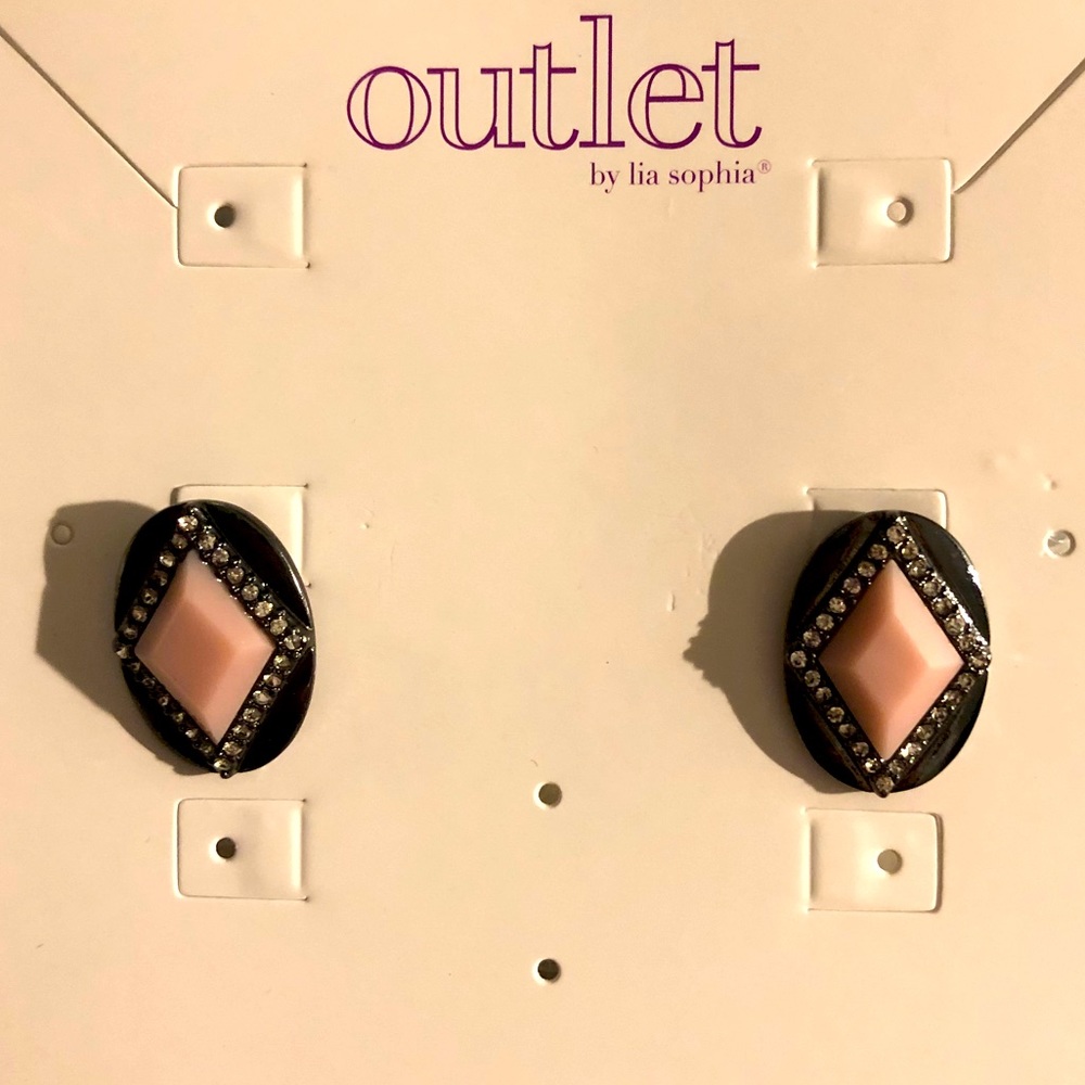 Pink deco earrings by Lia Sophia. These are NIP,